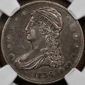 1838 GR-7 R-4 Capped Bust Half NGC XF45 From Dick Graham Reference Collection! - Picture 1 of 4