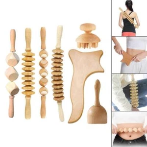 7-teiliges manuelles Holztherapie-Massagegerät Lymphdrainage-Massagegerät - Bild 1 von 9