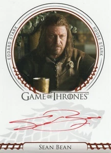 Game of Thrones Legends of the Realm: Sean Bean as Eddard Sigil Autograph Card - Foto 1 di 1