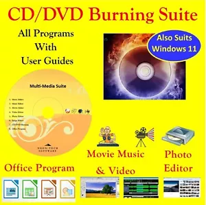 CD DVD Burner Ripper Blue-ray Burning Ripping Studio Software Suite Win 11 DVD - Picture 1 of 1