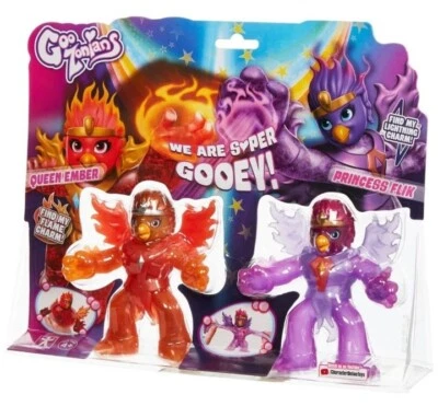 NEW Goozonians Queen Ember & Princess Flix Twin Pack Stretchy Figures  - Image 1 of 4