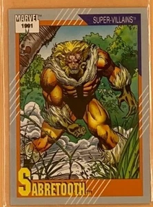 Tarjetas coleccionables Marvel Series 2 1991. DIENTE DE SABLE #56. Impel. Casi como nuevo. - Imagen 1 de 2
