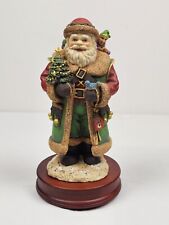 Vintage JC Penny 12" Musical Santa with WOODEN BASE "Here Comes Santa Claus"
