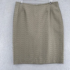 Le Suit Skirt Womens 14 Brown Textured Knee Length Straight Career Office Work - Picture 1 of 12