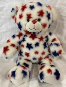 Orso peluche Build A Bear Workshop rosso patriottico bianco stelle blu stelle LN!! - Foto 1 di 5