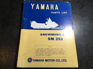 1973 Yamaha SM292 Snowmobile Parts List Catalog 292cc Single Cylinder 18HP - Picture 1 of 11
