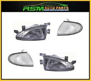 NEW Fits to Accent 95-99 2Door Headlights Glass & Side Marker Lamps - Picture 1 of 2