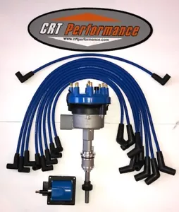 1985-1991 FORD 5.0L 302 EFI DISTRIBUTOR + 48K COIL + BLUE USA SPARK PLUG WIRES - Bild 1 von 8