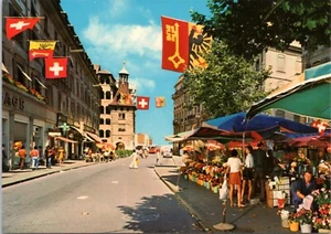 Postcard Switzerland Geneva - The Place du Molard - Picture 1 of 2