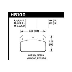 HAWK HB100U.625 [DTC-70] BRAKE PADS - Bild 1 von 1