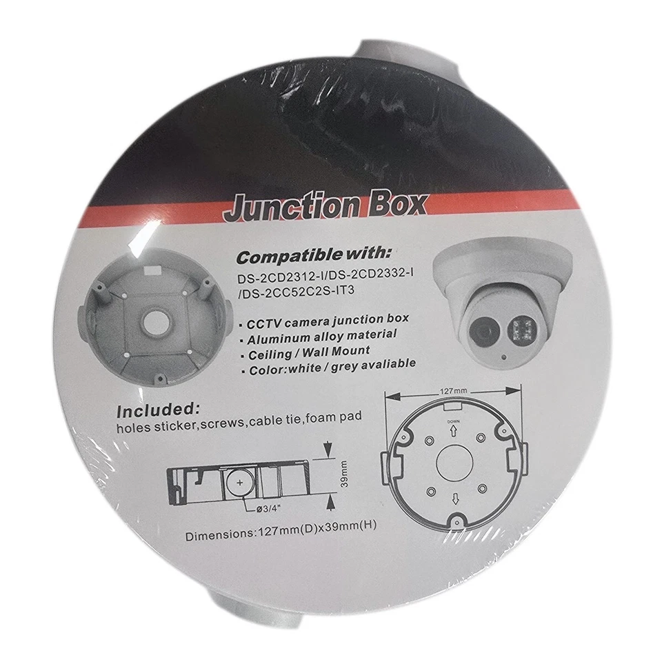 Junction box for Bullet Dome Turret CCTV Camera DS-2CD211, DS-2CD212 - Image 1 of 4
