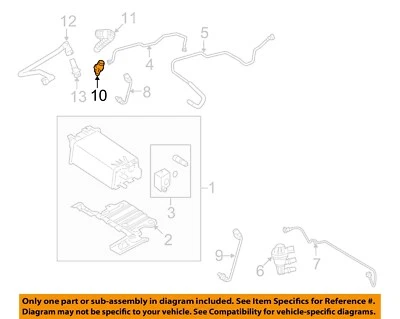 Componentes de emisión Ford OEM 08-09 Taurus X-Válvula PCV 2C5Z6A666AA Foto 1 de 2