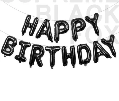 16' Large 13pc Happy Birthday Balloon Banner Foil Letters & Latex Balloons - Image 1 of 3