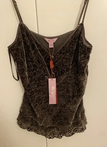 Monsoon Women Top Blouse Straps Velvet Brown Mink Size M UK 12 EU40 New Tags - Picture 1 of 11