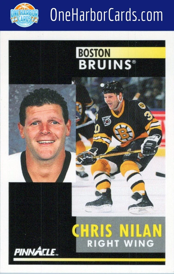 1991-92 Pinnacle French Boston Bruins #289 Chris Nilan - Image 1 of 2
