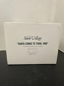 DEPT 56 SNOW VILLAGE SANTA COMES TO TOWN 1998 #54920 W/Box - Picture 1 of 9