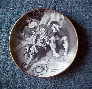NORMAN ROCKWELL "TOM SAWYER" SERIES 1974 LTD EDITION  BY RIDGEWOOD  FINE CHINA  - Picture 1 of 8