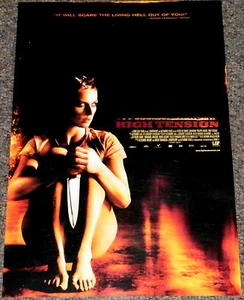 ¡PÓSTER ORIGINAL DE LA PELÍCULA 13x20 2005 de alta tensión! ALEXANDRE AJA GORY HORROR FRANCÉS! - Imagen 1 de 1