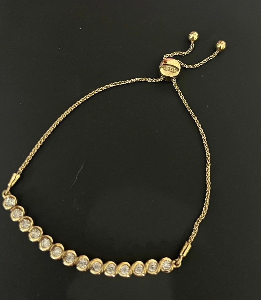 Pulseira de diamante folheada a ouro amarelo Zales Bolo - Imagem 1 de 1