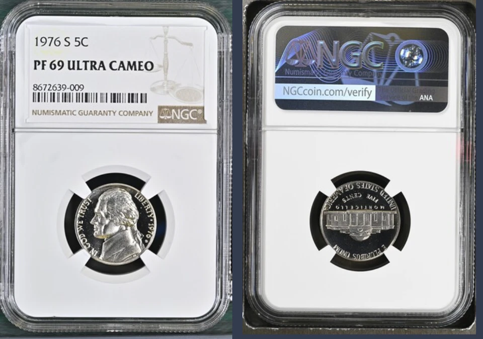 1976 S Jefferson Nickel 5C NGC PF69 Ultra Cameo - Image 1 of 1