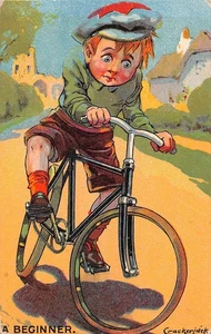 POSTAL CÓMIC CICLISMO TEMA UN PRINCIPIANTE - Imagen 1 de 2
