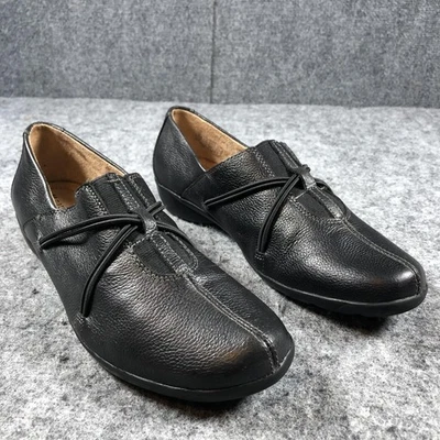 Naturalizer Shoes Womens Size 8.5 Black Natania 2 Leather Slip On Comfort Flat - Image 1 of 4