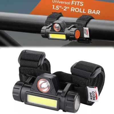 Upgraded Bracket LED Roll Bar Mount Dome Light for ATV Can Am Polaris RZR CFMOTO - Image 1 of 4