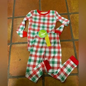 Classic Whimsy Kids Holiday Check Knit Pajamas PJs Size 7 - Picture 1 of 6