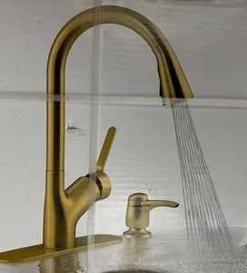Kohler Setra Single-Handle Pull-Down Sprayer Kitchen Faucet - Gold - Picture 1 of 4