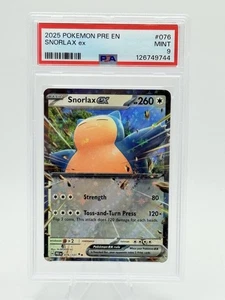 [PSA MINT 9] 2025 Pokemon Evoluzioni Pre En Prismatiche Snorlax Ex #076 - Foto 1 di 3