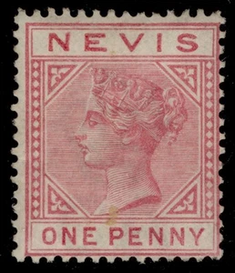 ST KITTS-NEVIS - NEVIS QV SG27, 1d dull rose, M MINT. Cat £42. - Picture 1 of 1