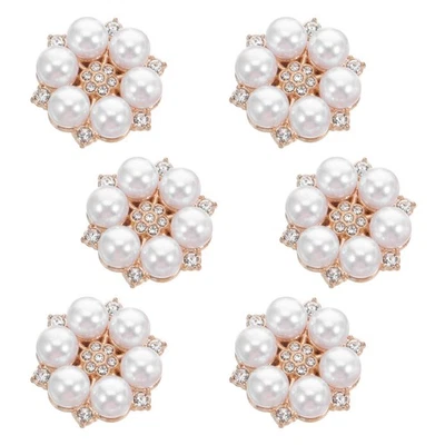  6 Knopfabdeckungen für Damen: Ärmelknopfabdeckungen mit Blumenmuster für - Bild 1 von 4