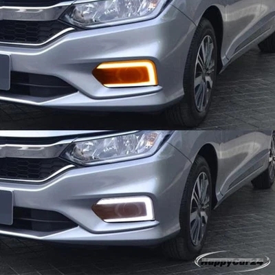 Par de luces de circulación diurna LED antiniebla DRL aptas para Honda City 2017-2018 Foto 1 de 4