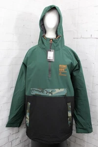 Rome SDS Field Anorak, 1/4 Zip Snowboard Jacket, Men's Large, Green / Black New - Picture 1 of 6
