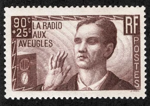 Frankreich Sc B79 Brn Violett 90c+25c 1938 postfrisch Original Gummi Halbpost - Bild 1 von 1