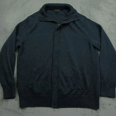 Свитер мужской Banana Republic размер XL серый вязаный на молнии карман на пуговицах шерстяная смесь - Изображение 1 из 4