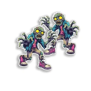 Pegatinas Halloween Zombie podrido - Calcomanías de vinilo para interiores y exteriores - Paquete de 2 - Imagen 1 de 3