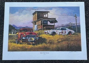 Dale Klee Short Track Chevies signierter und nummerierter Kunstdruck 14” x 22” - Bild 1 von 5
