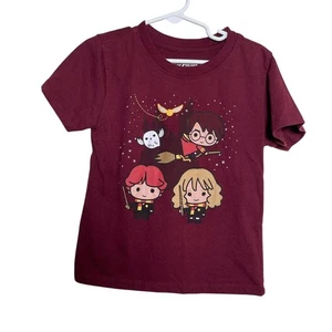 Harry Potter T-Shirt Jugend 4T Grafik Tee weinrot Rundhals Kurzarm - Bild 1 von 7