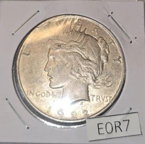 Silberdollar Peace 1922 P, zirkuliert, GUT (E0R7) - Bild 1 von 2