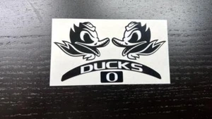 Oregon Ducks "Black Combat Duck" Mini Football Helmet Decal Set - Picture 1 of 1