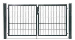 Gartentor Compact H80xB356cm anthrazit Gittermattenzaun Doppelstabmattenzaun Tor - Bild 1 von 8