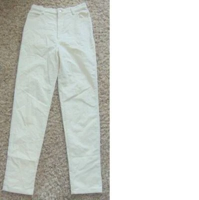 Женские брюки вельветовые Metrostyle белый прямой середины подъема эластичной длинный размер 10T T - Изображение 1 из 4