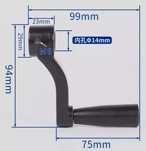 Bohrmaschine Presse Tisch Kurbelgriff heben unten 14 mm für Delta & mehr ZQ4113 / ZQ4116 - Bild 1 von 5
