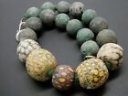 Ancient Rare Java Jatim Majapahit Millefiori Collector 19 Bead Necklace 18'