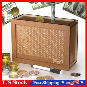 10000 Savings Challenge Box,Cashbox Kakeibo Money Saving Box, Money Vault Saving - Picture 1 of 21