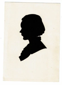 Bellissimo taglio a forbice donna o signorina di profilo - silhouette arte - Foto 1 di 2