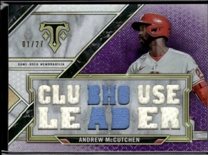 2021 TOPPS TRIPLE THREADS GAME USED MEM. #TTR-MCC2 ANDREW McCUTCHEN /27 - Picture 1 of 2