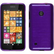 Silicone Case for Nokia Lumia 530 Purple Brushed Cover