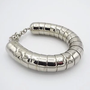 Italian Designer Maria Francesca Pepe Silver Tone Statement Bracelet - Picture 1 of 4
